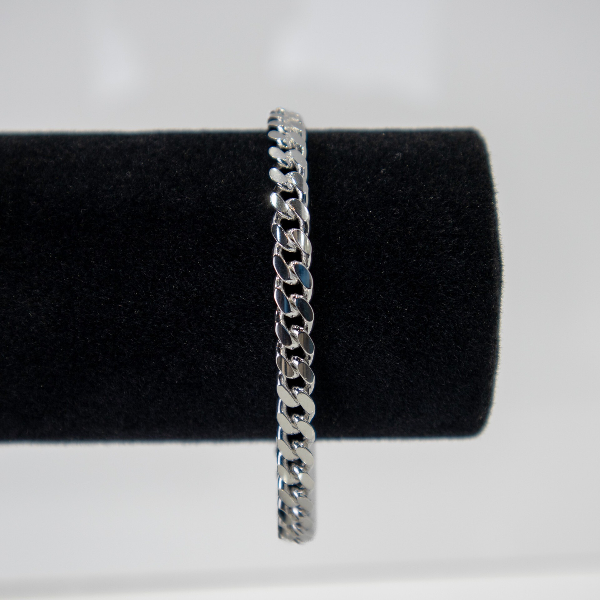 6.0mm Cuban Bracelet Silber Weiss – Bild 3