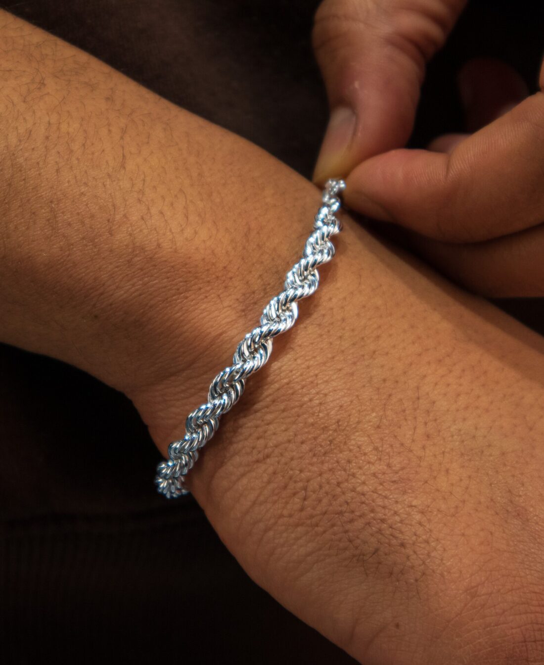 5.5mm Rope Chain Bracelet Silber 925